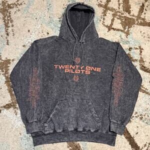 Twenty One Pilots The Bandito Tour Hoodie Size Large Acid Wash 2018